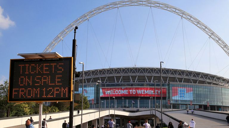 A view of Wembley Stadium, London