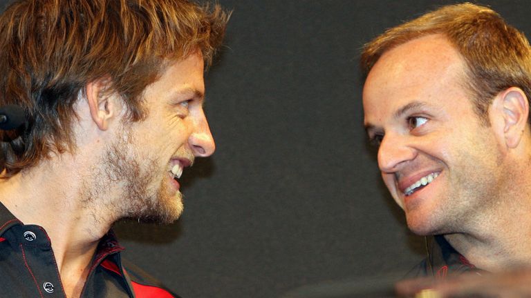 Jenson Button and Rubens Barrichello at Honda in 2007