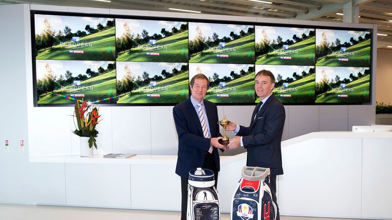 George O¿Grady, Chief Executive of The European Tour, and Jeremy Darroch, BSkyB Chief Executive