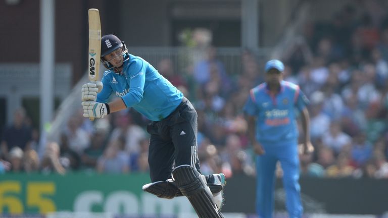 Joe Root of England bats during the 5th Royal London One Day International against India