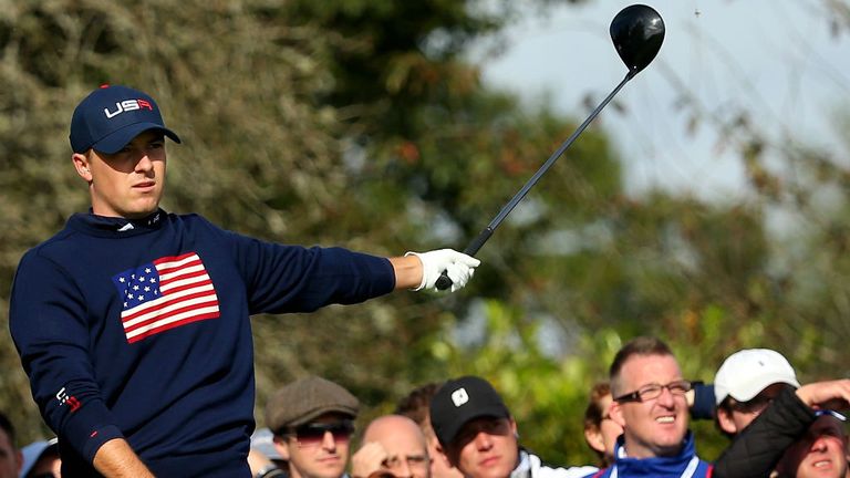 Jordan Spieth and Patrick Reed thump Thomas Bjorn and Martin Kaymer 5&3 in the third fourballs match