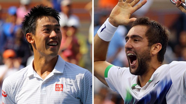 Kei Nishikori faces fellow first-timer Marin Cilic on Monday night