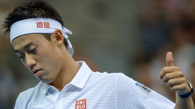 Kei Nishikori beats Jarkko Nieminen in the men's semi-final at the 2014 ATP Malaysia Open