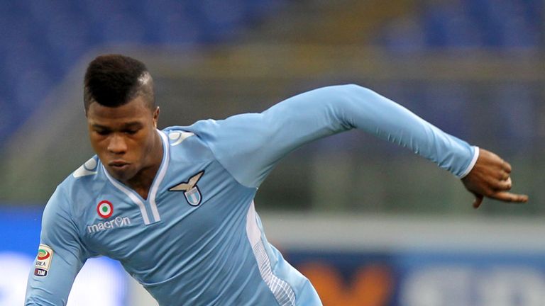 Balde Diao Keita of S.S. Lazio in action during the Serie A match between S.S. Lazio and Genoa CFC at Stadio Olimpico in November