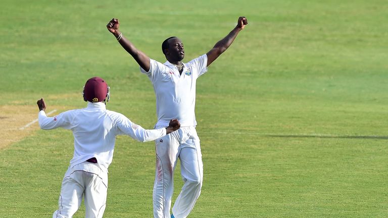 Kemar Roach. West Indies v Bangladesh. Second Test, St Lucia. Sep 14 2014.