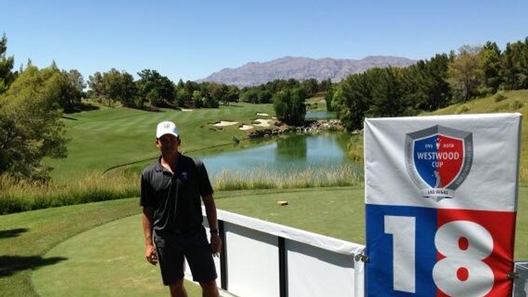 Kevin on the 18th at Shadow Creek for the 2013 Westwood Cup
