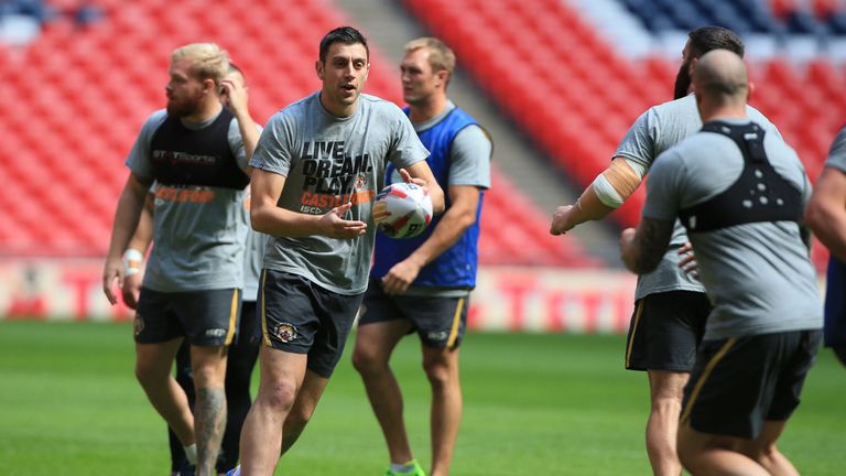 Castleford Tigers' Kirk Dixon during the Tetley's Challenge Cup Final walkabout at Wembley Stadium