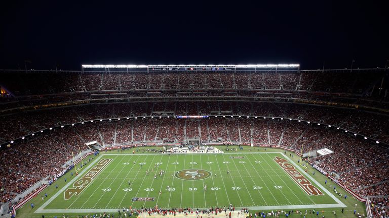 Levi's Stadium before the  San Francisco 49ers and the Chicago Bears game
