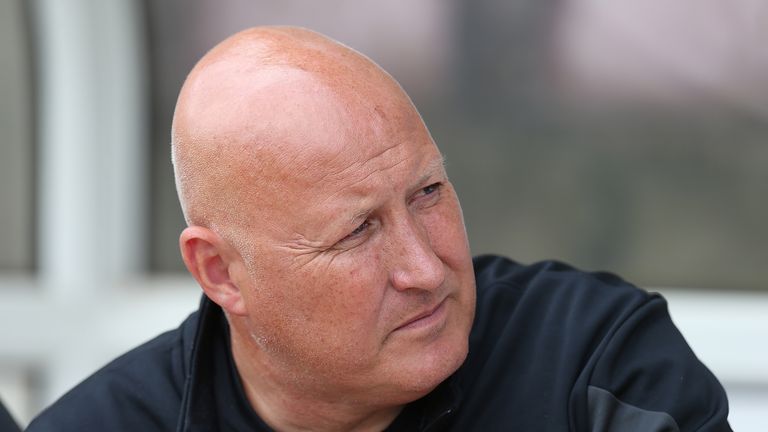 Leyton Orient manager Russell Slade looks on prior to the pre-season friendly match between Northampton Town