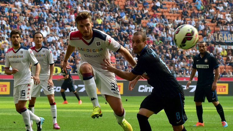 Luca Ceppitelli clears for Cagliari