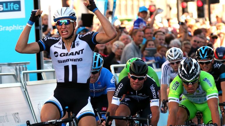 Marcel Kittel, Nicola Ruffoni, Mark Cavendish, Tour of Britain 2014, stage one