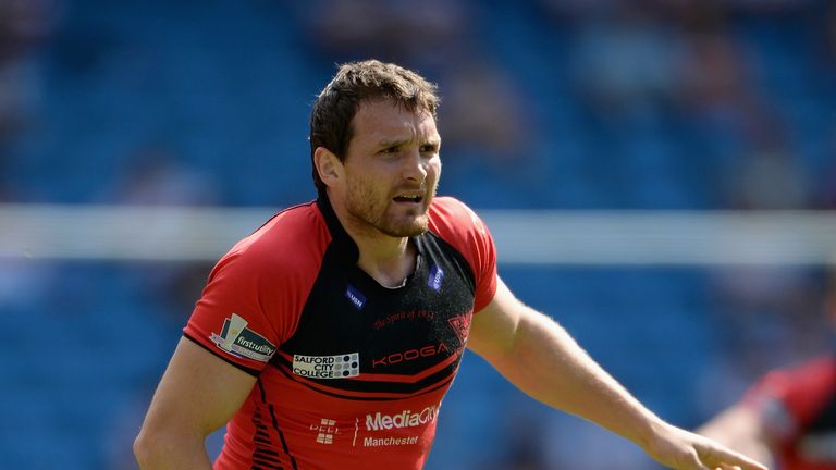 Martin Gleeson of Salford Red Devils during the Super League match against Widnes Vikings at Magic Weekend