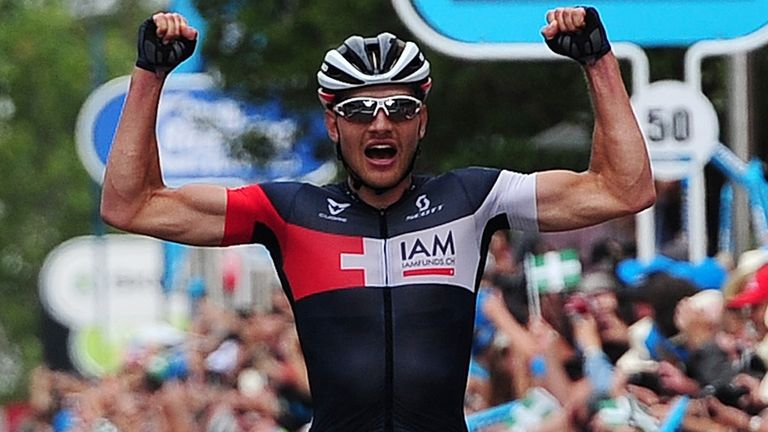 Matthias Brandle launched his winning attack on the day's final climb