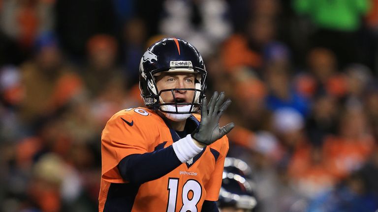 Peyton Manning of Denver Broncos against the Kansas City Chiefs
