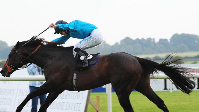 Brown Panther ridden by Richard Kingscote win The Palmerstown House Estate Irish St Leger during the Irish Champions Weekend at The Curragh Racecourse, Co 