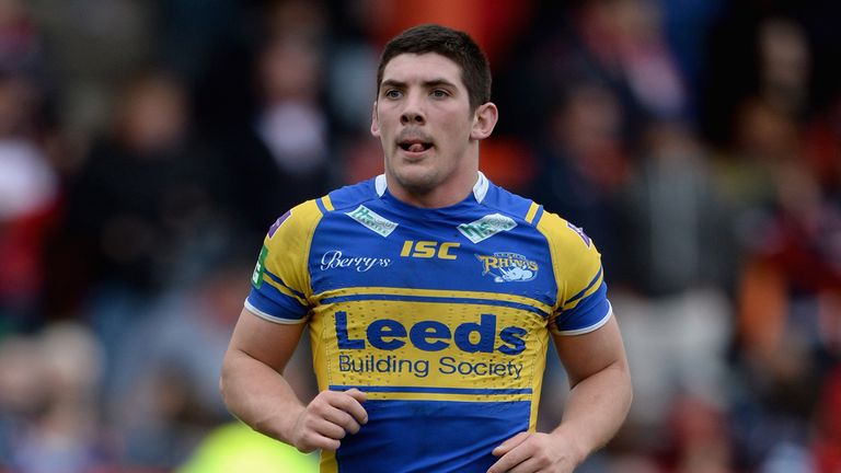 HULL, ENGLAND - APRIL 28:  Chris Clarkson of Leeds during the Super League match between Hull Kingston Rovers and Leeds Rhinos at Craven Park Stadium on Ap