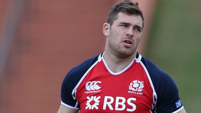 Sean Lamont in action during the Scotland training session at Crawford School in Durban, South Africa