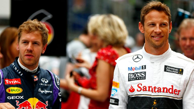Sebastian Vettel and Jenson Button