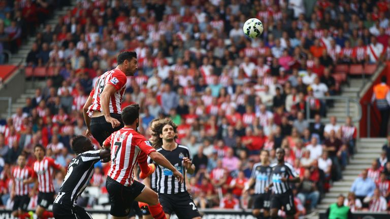 Graziano Pelle heads home the opening goal