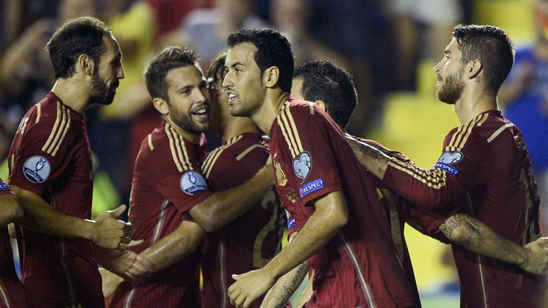 Sergio Ramos celebrates after opening the scoring