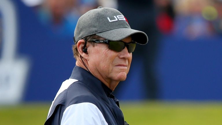 AUCHTERARDER, SCOTLAND - SEPTEMBER 26: United States team captain Tom Watson watches on the 10th hole during the Afternoon Foursomes of the 2014 Ryder Cup 