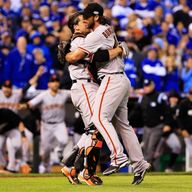Madison Bumgarner: celebrates World Series win