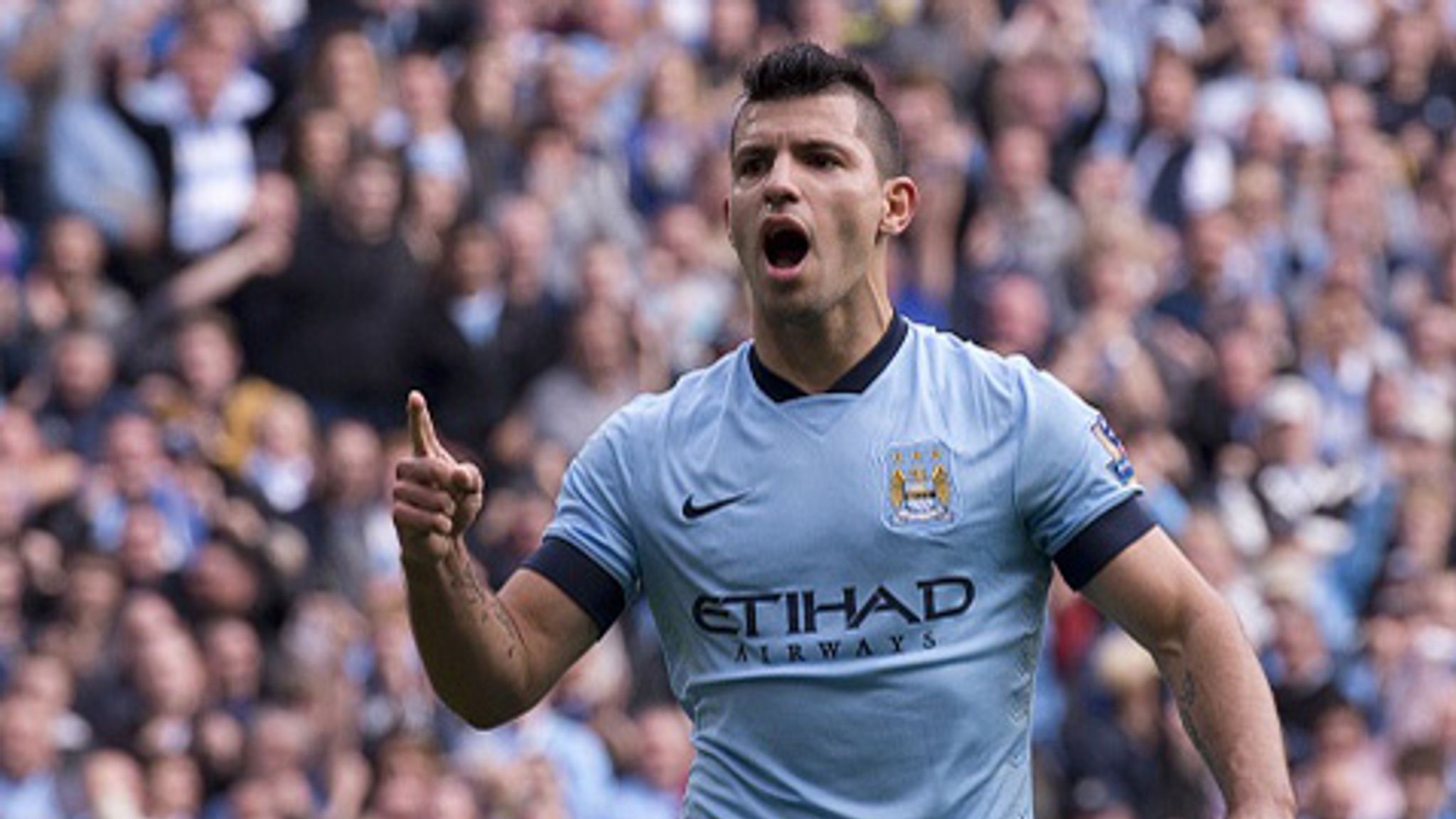 Sergio Aguero bows out at the Etihad in style as champions Man City rout  Everton