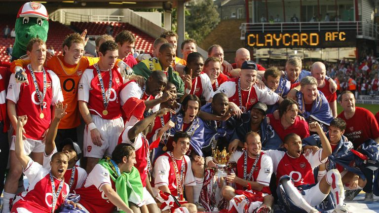 The 2003/04 season was concluded at Leicester, who actually took a shock lead before Henry and Vieira led a fightback to finish an unbeaten season in style
