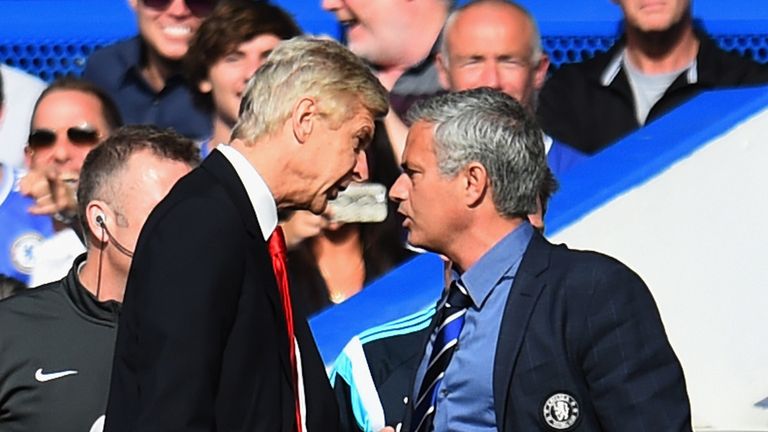 Arsene Wenger and Jose Mourinho clash