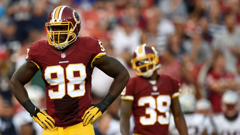 Brian Orakpo #98 of the Washington Redskins
