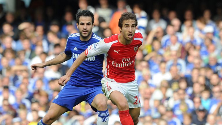 Cesc Fabregas was in action against his former club