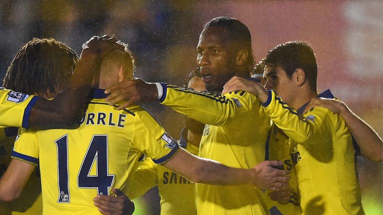 Didier Drogba: Leads celebrations
