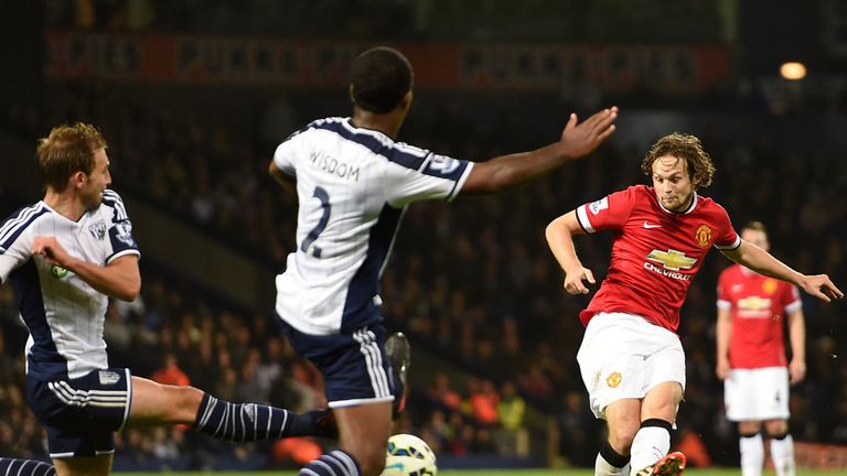 Manchester United's Daley Blind scores 
