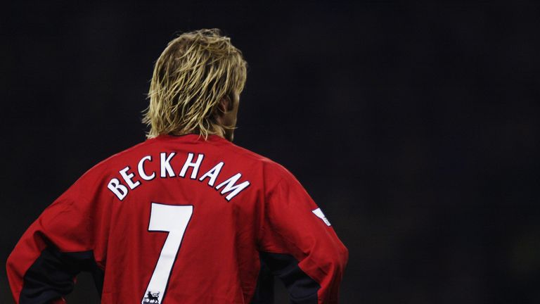 David Beckham: Wore United's No 7 shirt for six years