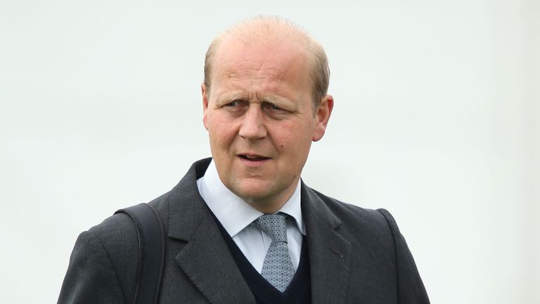 Trainer Ed Dunlop during the Investec Spring Meeting at Epsom Downs Racecourse, Surrey.