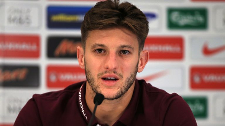 England's Adam Lallana during a press conference at St George's Park, Burton Upon Trent