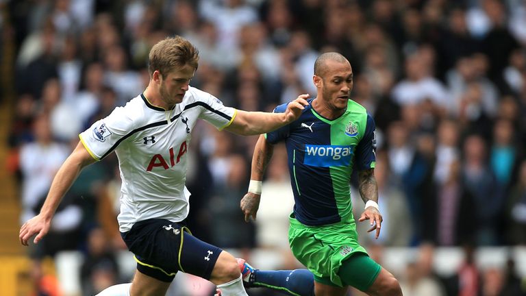 Eric Dier keeps track of Yoan Gouffran