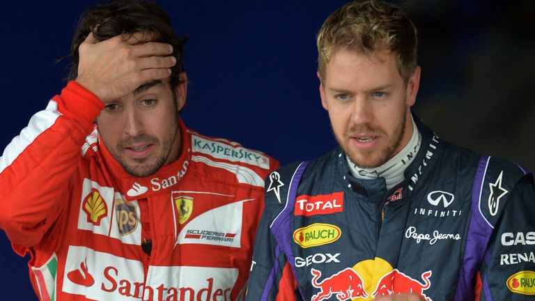 Fernando Alonso and Sebastian Vettel