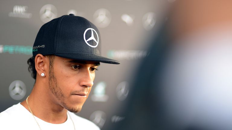 Lewis Hamilton chats to Sky Sports