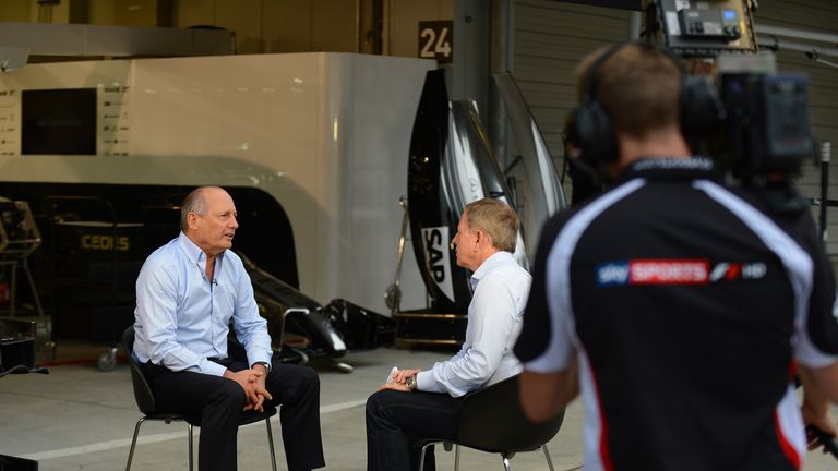 Ron Dennis chats with Martin Brundle