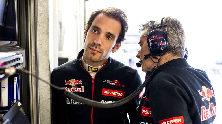 Jean-Eric Vergne in the garage