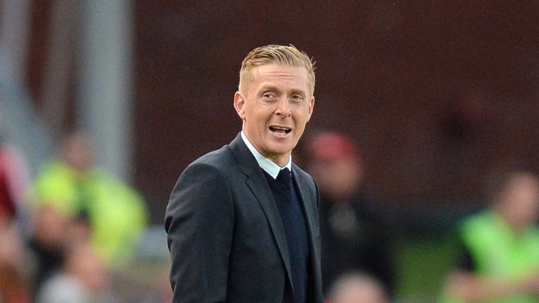 Swansea City manager Garry Monk on the touchline