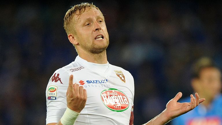 NAPLES, ITALY - OCTOBER 5 : Kamil Glik of Napoli in action during the Serie A match between SSC Napoli and Torino at Stadio San Paolo on October 5, 2014 in