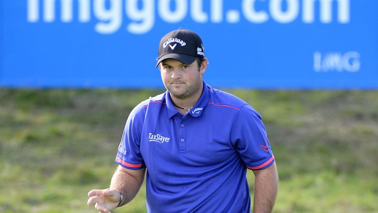 ASH, ENGLAND - OCTOBER 17:  Patrick Reed of the USA in action during the first round matches of the Volvo World Match Play Championship at The London Club 