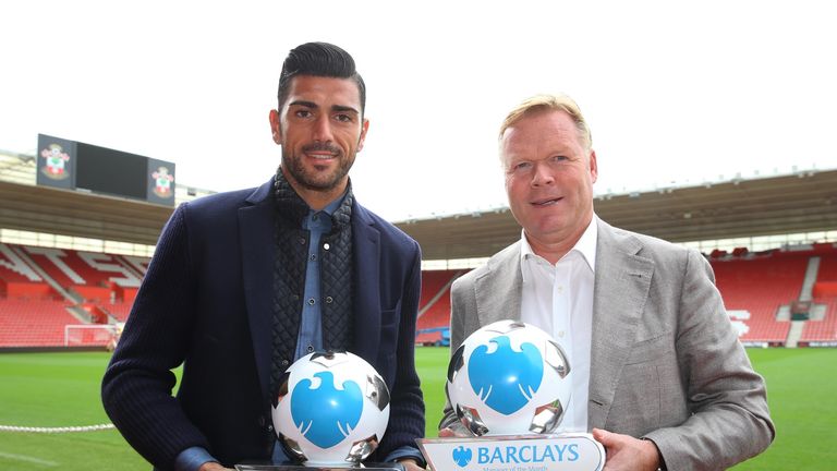 Graziano Pelle and Ronald Koeman, Barclays Premier League Player and Manager of the Month awards for September, Southampton