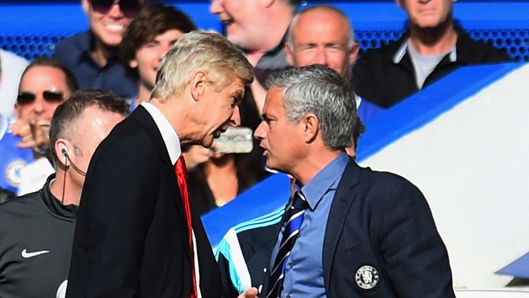 Arsene Wenger and Jose Mourinho clash on the touchline