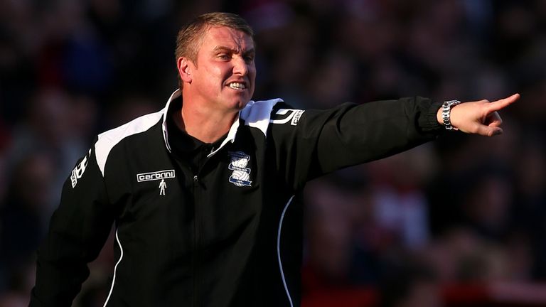 LONDON, ENGLAND - OCTOBER 04:  Lee Clark the manager of Birmingham City gestures from the sideline during the Sky Bet Championship match between Charlton A