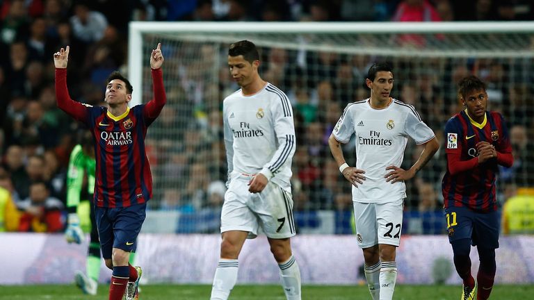 23 March, 2014 - Real 3 Barca 4: More recently, Clasicos have become somewhat of a Ronaldo v Messi contest - the latter with another treble earlier this yr