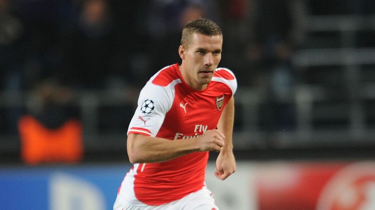 Lukas Podolski Arsenal v Anderlecht