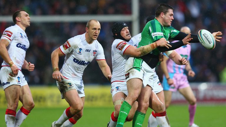 Luke Ambler (R) of Ireland